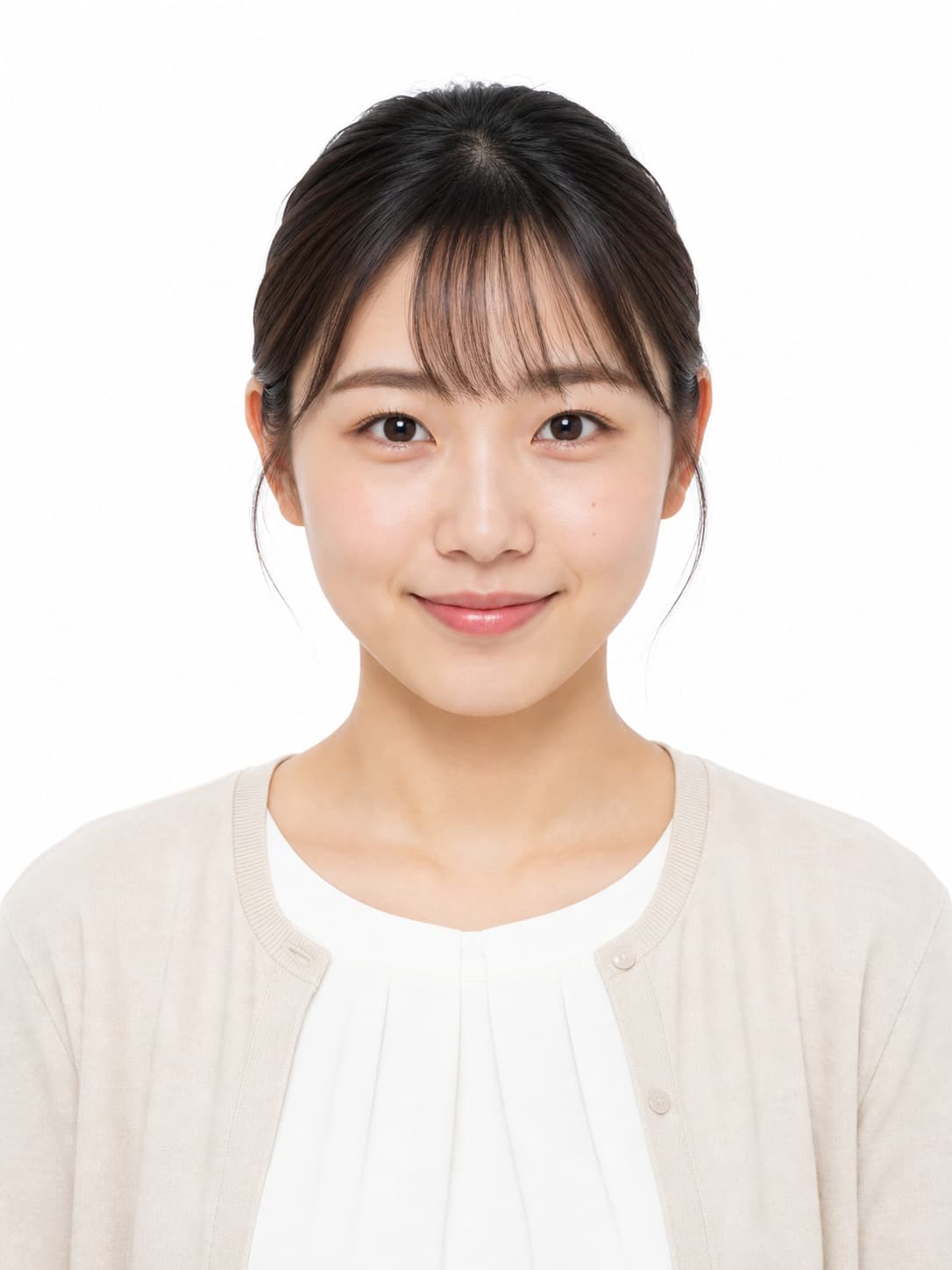 Casual portrait of a Japanese woman before formal resume editing